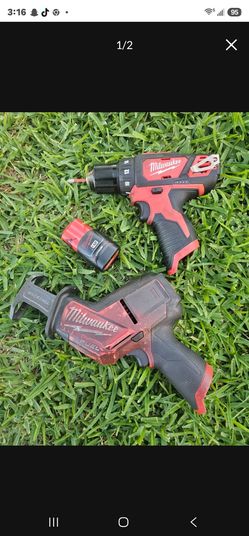 Milwaukee M12 Drill and Hackzall with Battery