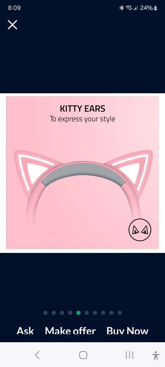 Razer Kraken Kitty V2 Pink RGB Headset