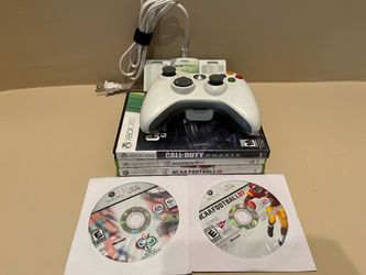 Xbox 360 Controller, Games & Charge Station Bundle