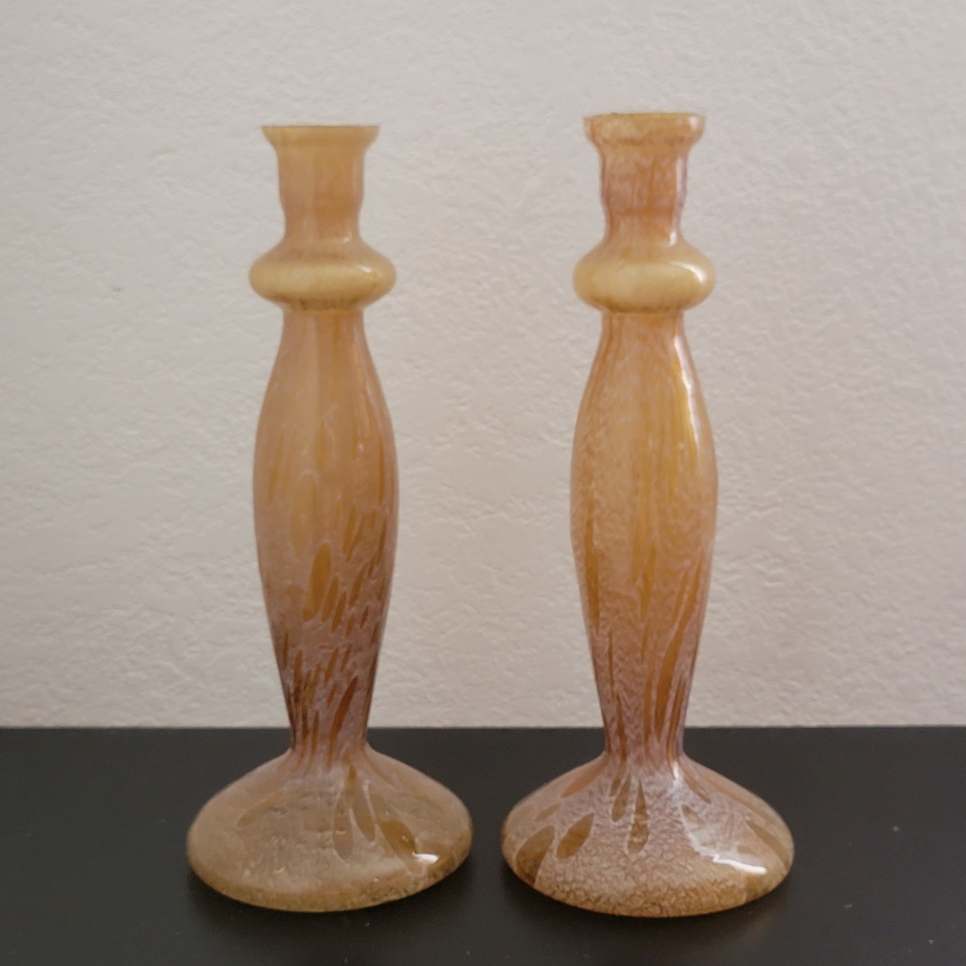 Maestri Vetrai Glass Candle Holder / Vase Made In Italy