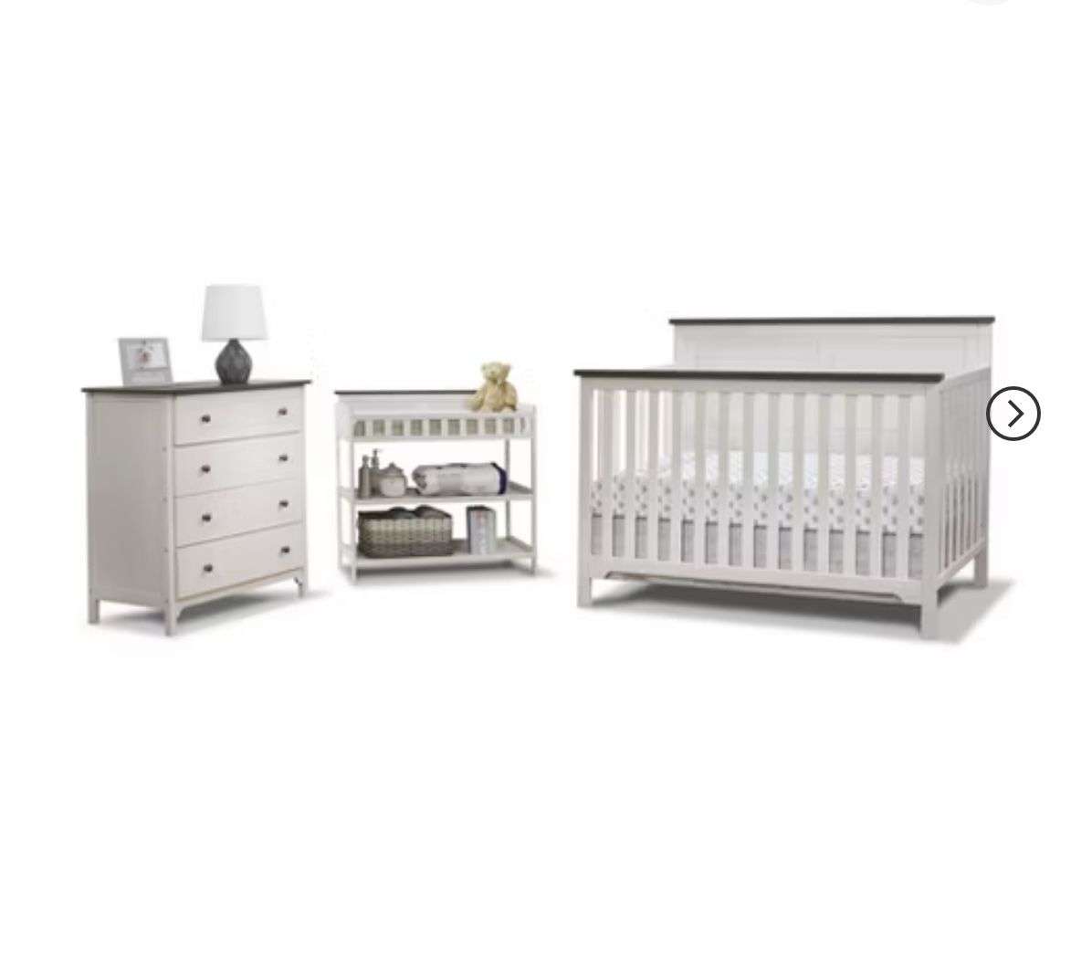 Sorelle Farmhouse Room in a Box Crib - Chocolate and White