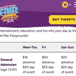 1 County Fair Ticket 