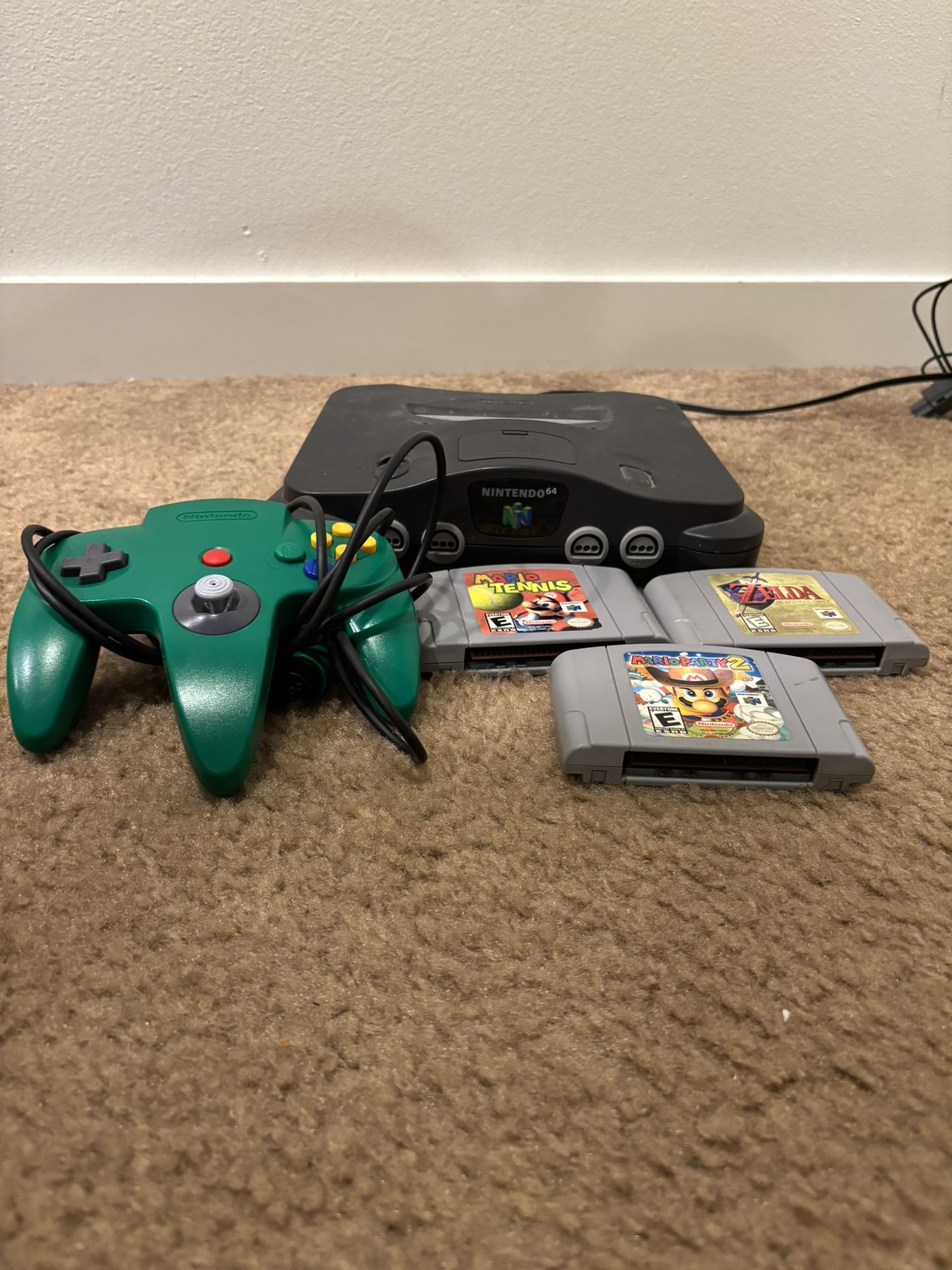 Nintendo 64 Console - With 1 Controller And 3 Games