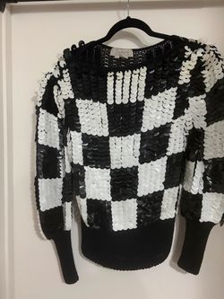 Vintage Sequence Nannell Hand Knit Size Large Sweater