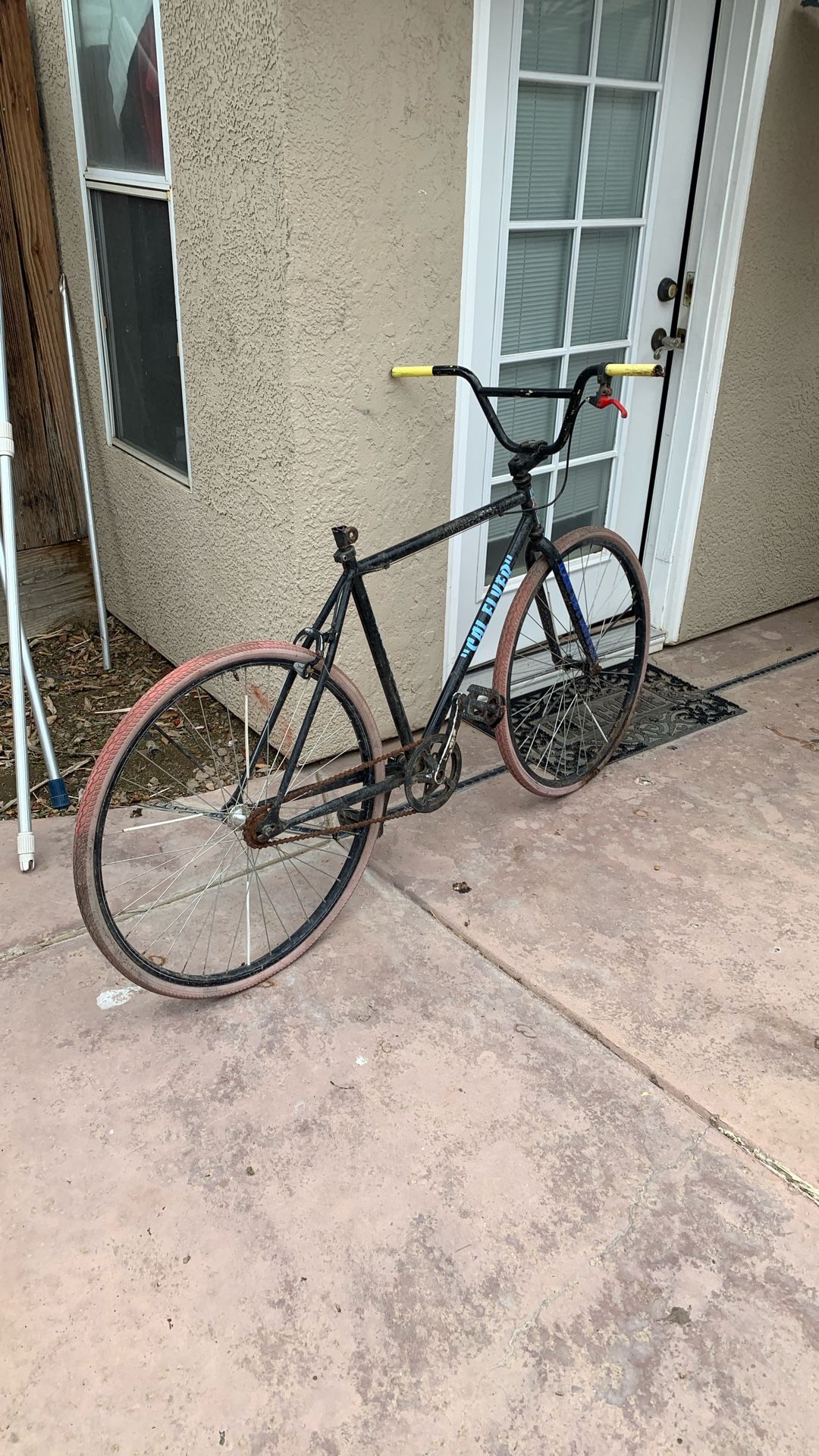 Wheelie Bike Cal Flyer Both Tires Flat And No Seat