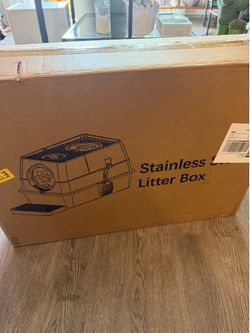 Stainless steel litter box NEW IN BOX