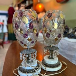 Vintage Bohemian Crystal Table Lamps