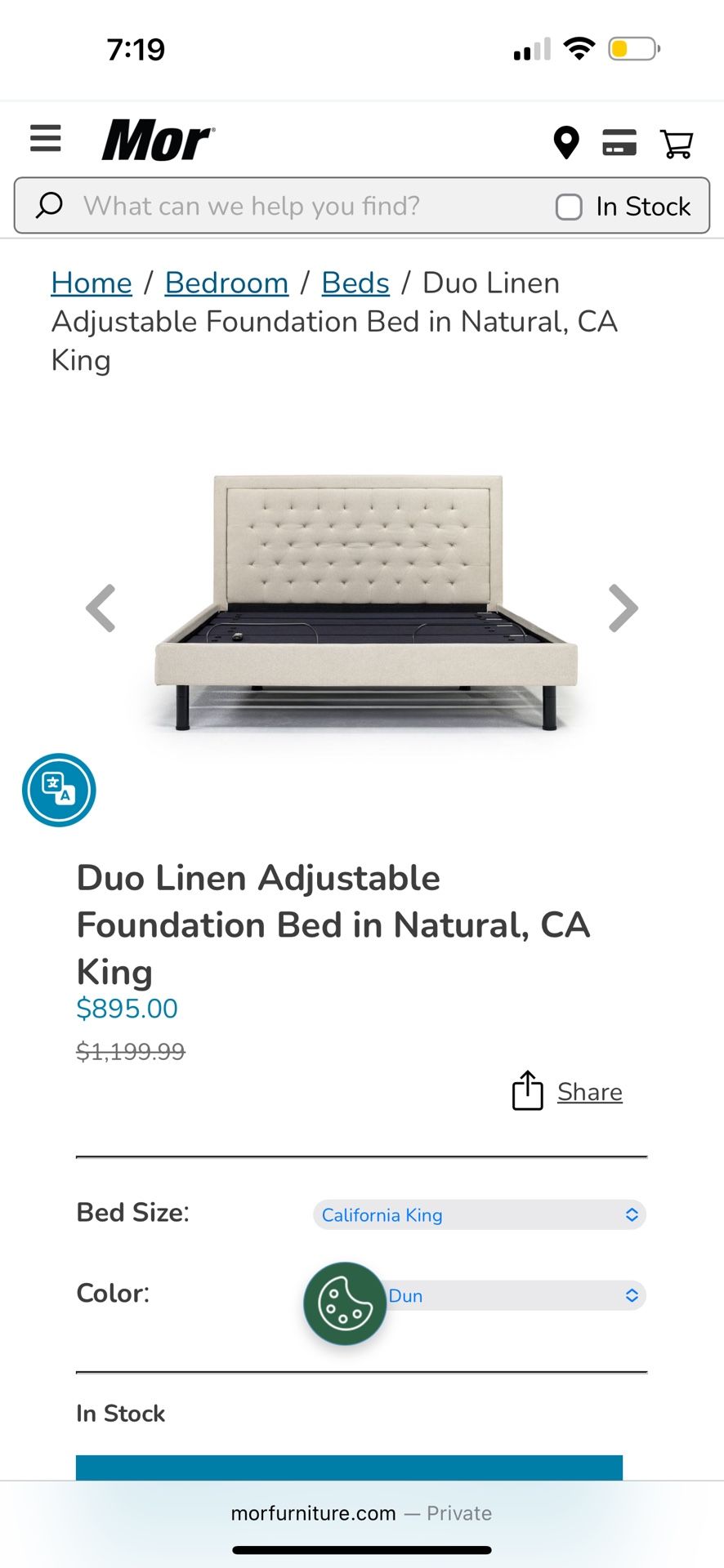 California King Recliner Bed