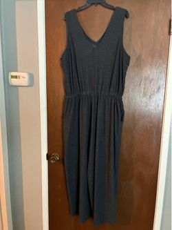 Jumpsuit &Rompers dark grey Sleeveless wide legs Size xxL 2 two buckets pockets