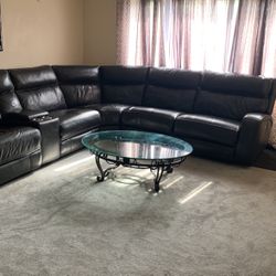 Leather Sofa With Reclining Seats