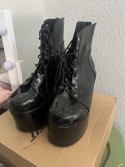 Platform Black Boots
