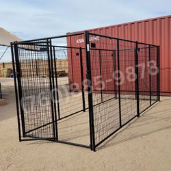 14x5x6 Extra Large Outdoor Welded Wire Dog Kennel Playpen 1 3/8 Pole 8 Gauge Mesh 