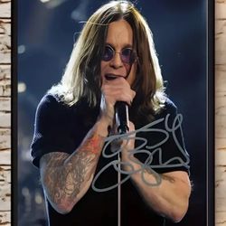 OZZY OSBOURNE 12X18 CANVAS PRINT WITH FACSIMILE AUTO REPRINT 