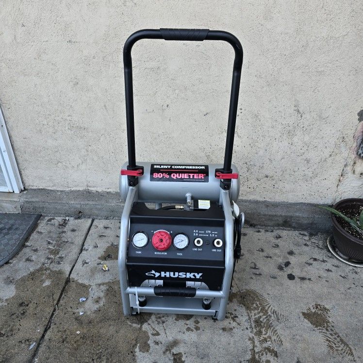 Huskey 4.5 Gal. 175 PSI Portable Electric Quiet Air Compressor