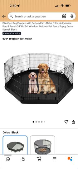 PJYuCien Dog Playpen with Bottom Pad