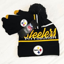 Pittsburgh Steelers Tobaggan And Gloves 