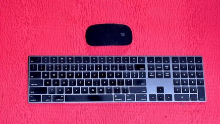 Apple Magic Keyboard A1843 Magic Mouse A1657 Black Bluetooth Wireless