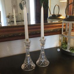 Home Décor - Beautiful Crystal Candlesticks - $12.00, Price Drop $8.00