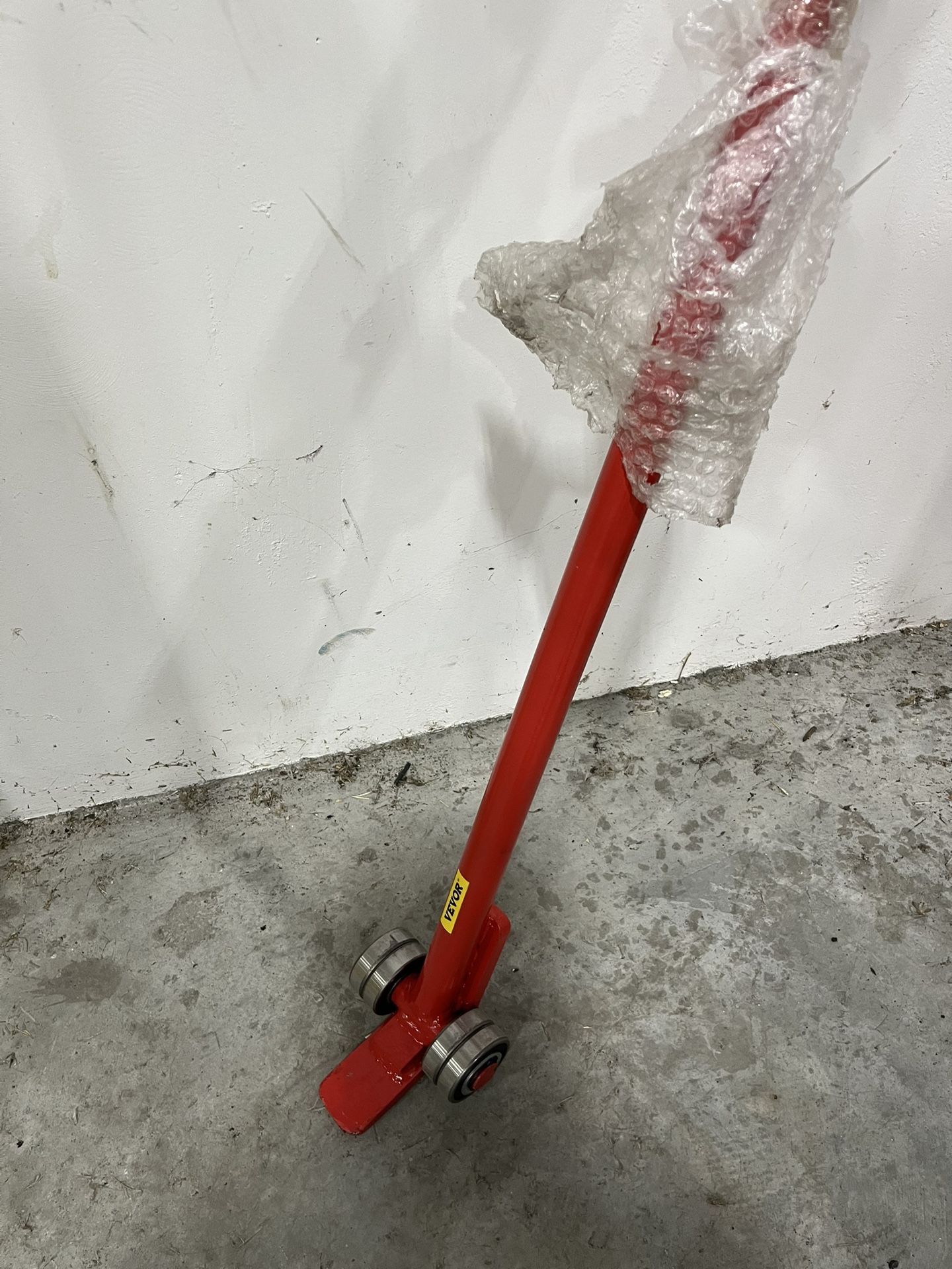 3T Prylever Bar 6600 Lbs Capacity Steel Pry Lever Bar Heavy Duty with Wheels Prylever with 5FT Length