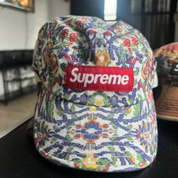 Supreme Washed Twill Camp Cap Tapestry 