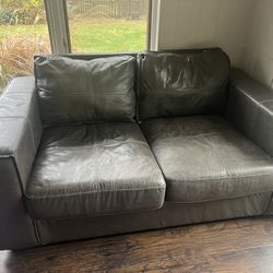 Loveseat Leather Couch 