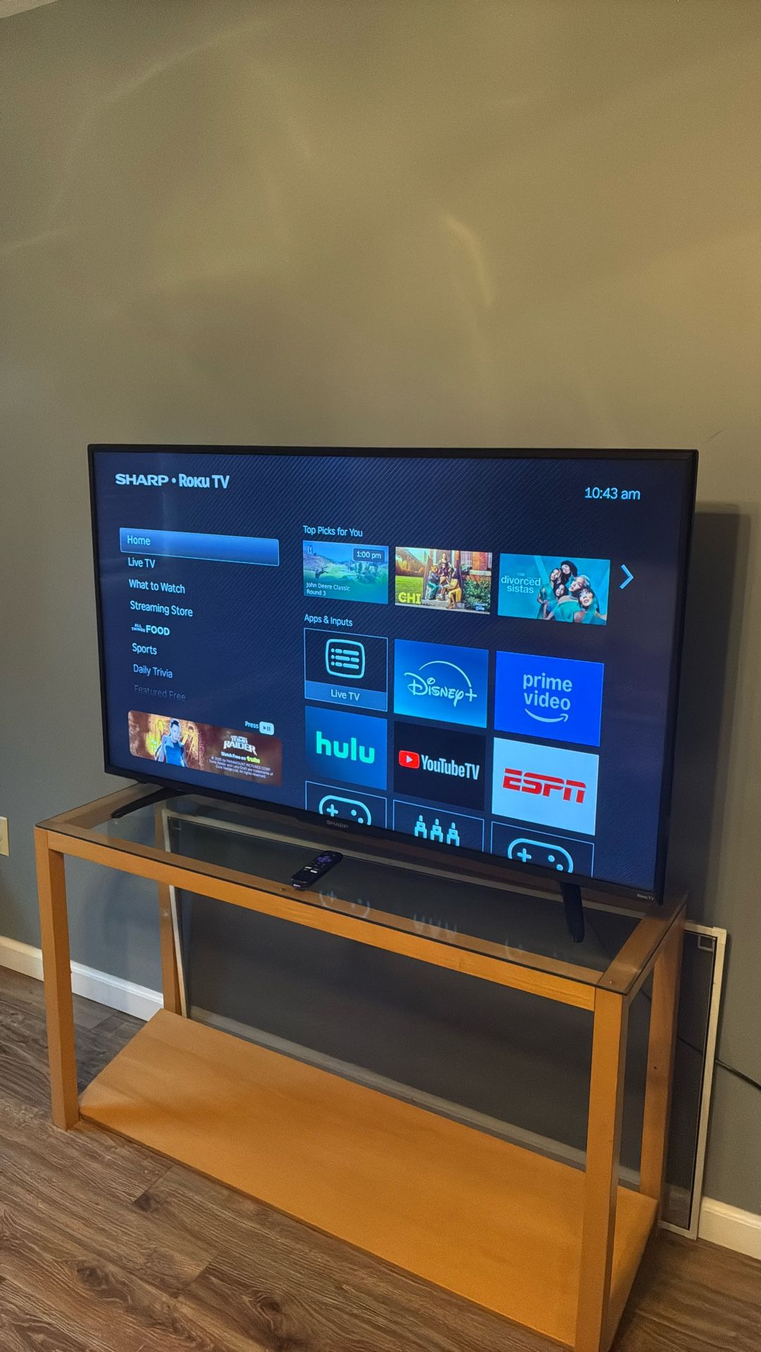 55” Sharp Roku Smart TV
