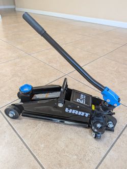 2 Ton Steel Lifting Hydraulic Trolley Jack 360 Degree Swivel Handle 4000 lbs Black / Blue