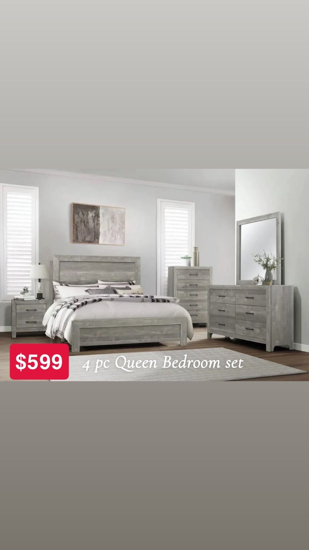 4 Pc Queen Bedroom Set