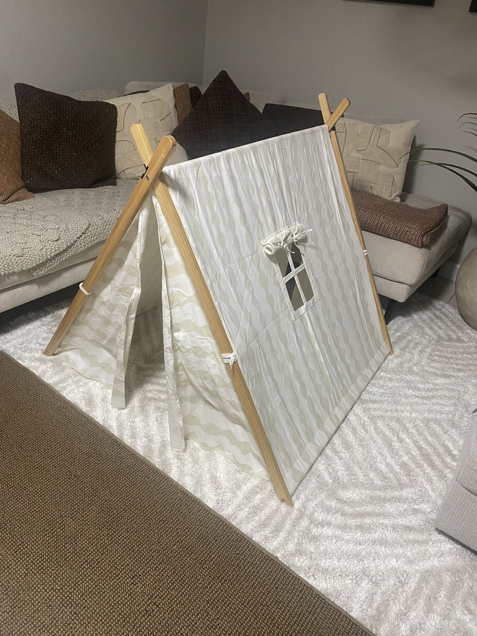 West Elm Kids Play Tent Angora Snow White $25 