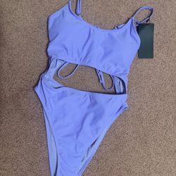 New Small Purple Boho Festival Rave Bikini Swimsuit Bathing Suit 