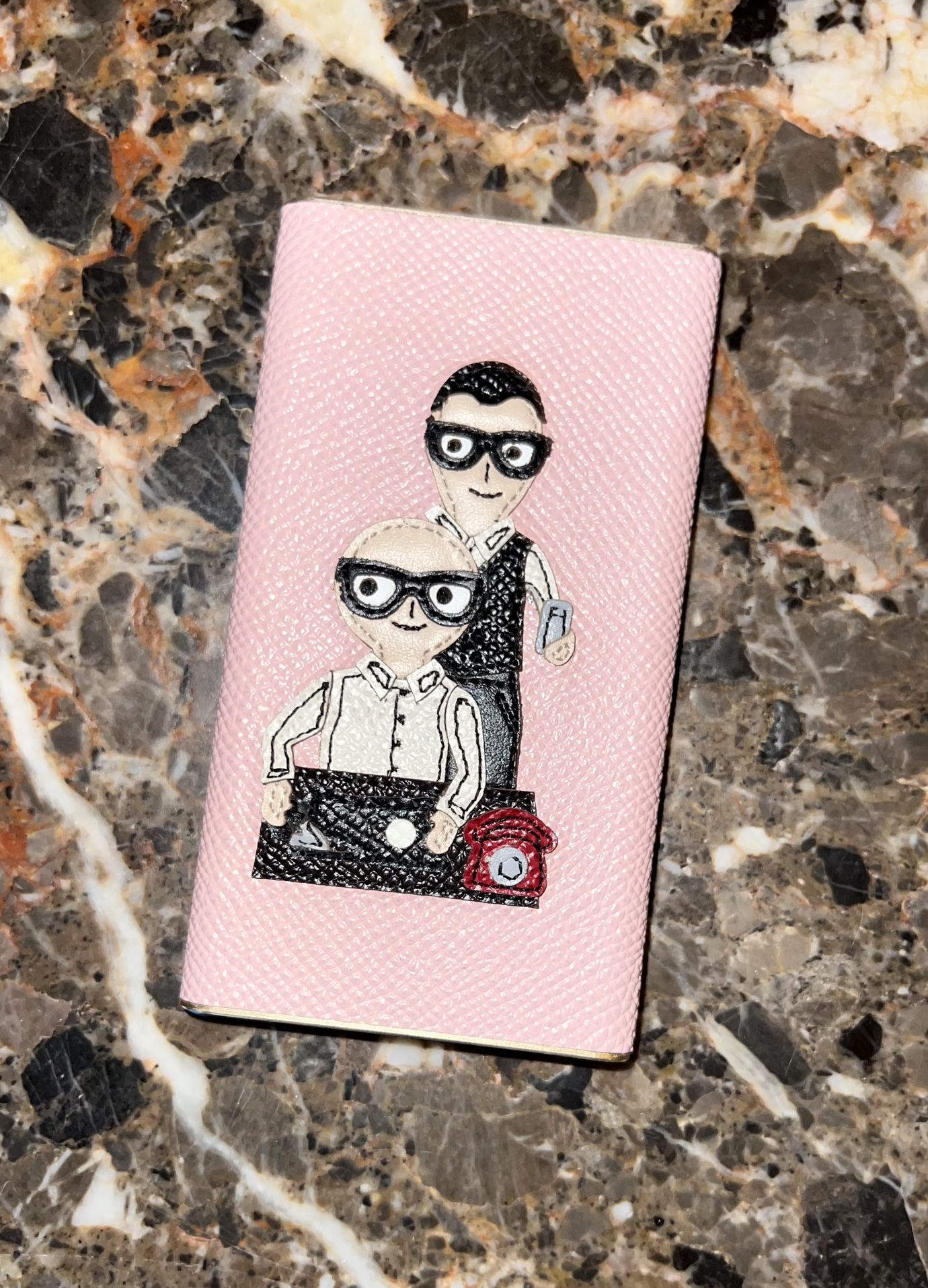 DOLCE & GABBANA Power Bank Charger USB Pink Leather #DGFAMILY 3000mAh RRP $440