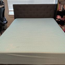 Queen Bed Frame and Mattress 