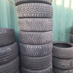 225 55 18 (4) snow used tires NO hidden fees FREE installation