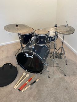 In Upland 91784 Pearl Tama drum set complete 4 piece 22 10 14 14” new quiet cymbals stands new throne $335 cash 2401 n Euclid ave Upland 91784