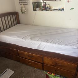 Twin bed with storage - no mattress