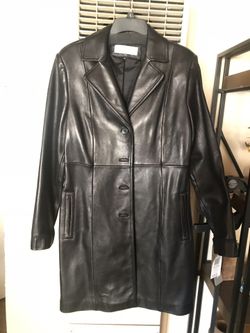 Jones New York size Medium Leather trench coat