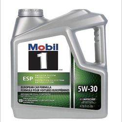 Mobil 1 ESP 5W-30 Full Synthetic Motor Oil, Reduces Deposits & Sludge, 2 x 5Quart jags.
