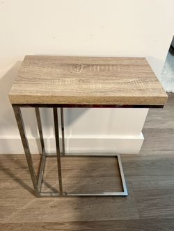 Dark Taupe C-Shaped Side / Accent Table