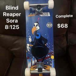 Skateboard Red Blind 8:0 $65 Complete 