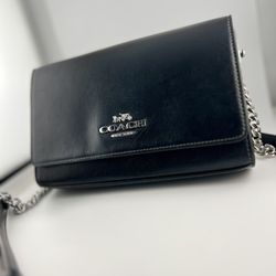 Coach Black Flap Shoulder Bag