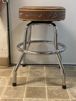Vintage Western Swivel Bar Stool