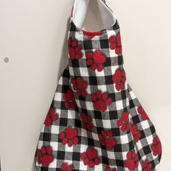 Handmade Flannel Fleece Reversible Dog Coat 