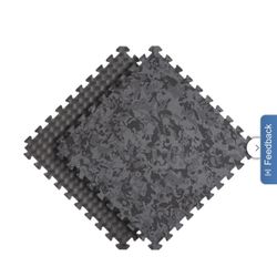 Norsk Dual Density Reversible Gym Flooring, 48 sq ft., 24 in. x 24 in. Foam Mats