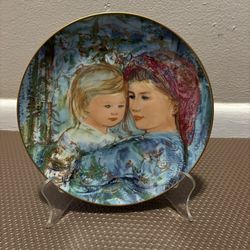 Edna Hibel Porcelain Plate - 8.5”