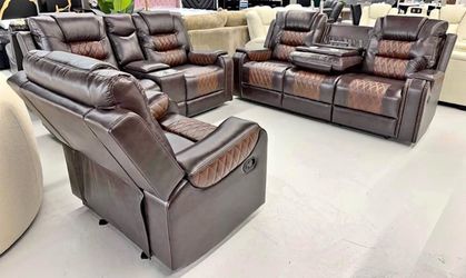 NEW SOFA AND LOVESEAT, SET WITH OPTIONAL RECLINER, INCLUDING FREE DELIVERY PAY UPON ARRIVAL