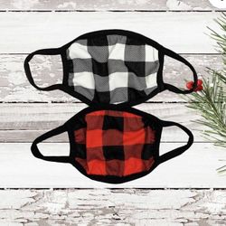 Buffalo Plaid Black Or Red - New Masks