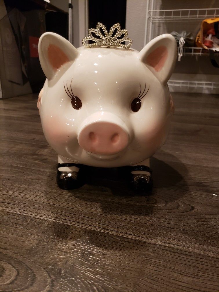 Mud Pie Baby Little Princess Giant Piggy Bank