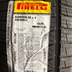 Brand New Tires (1) Pirelli Scorpion A/S Plus 3 (225/65R17) (Single) ($126)