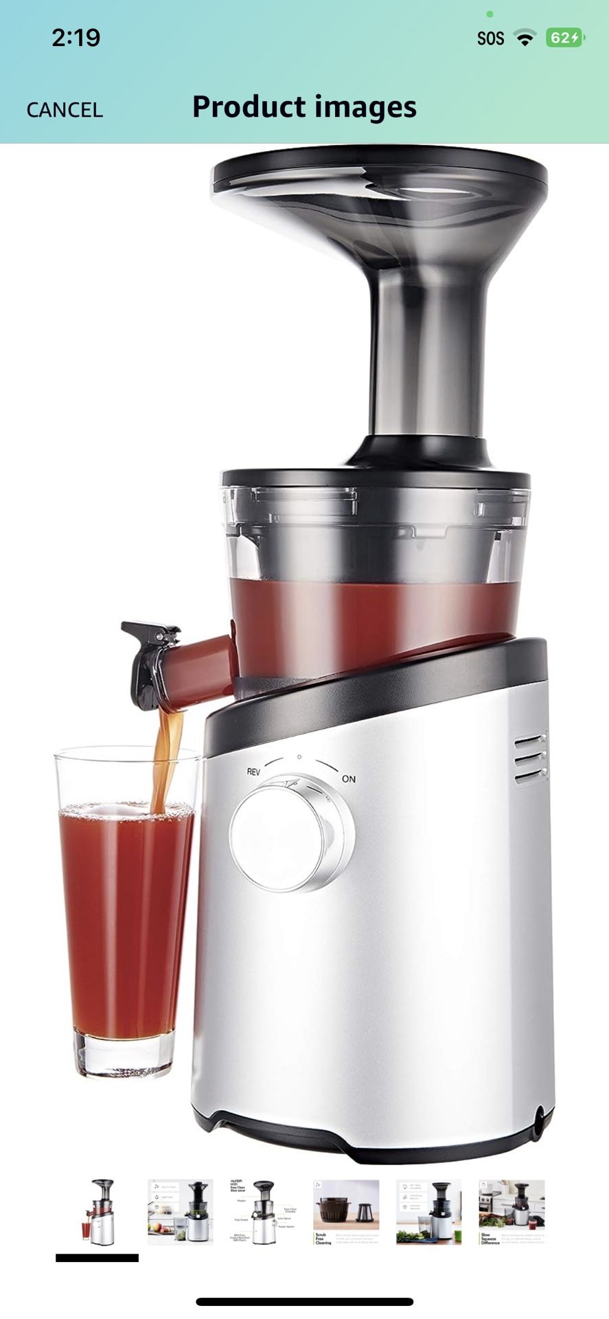 Hurom H101 Easy Clean Masticating Slow Juicer - Matte Silver