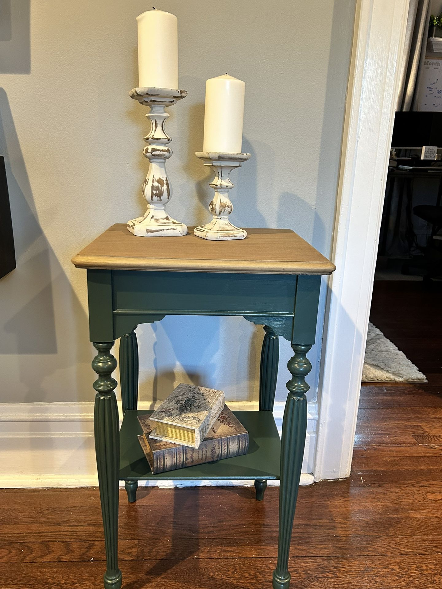 Antique Green Accent Table